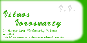 vilmos vorosmarty business card