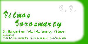 vilmos vorosmarty business card